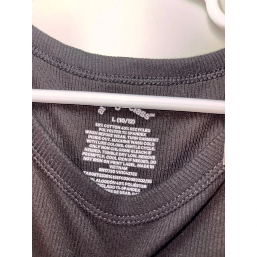 Art‎ Class Girls Ribbed Short Sleeve T-Shirt Black Size L 10-12 New With Tags